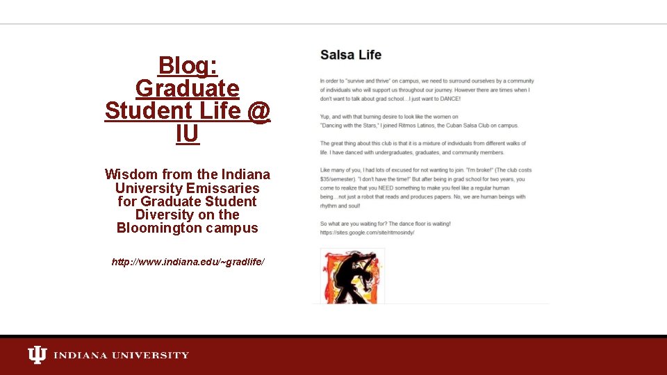 Blog: Graduate Student Life @ IU Wisdom from the Indiana University Emissaries for Graduate