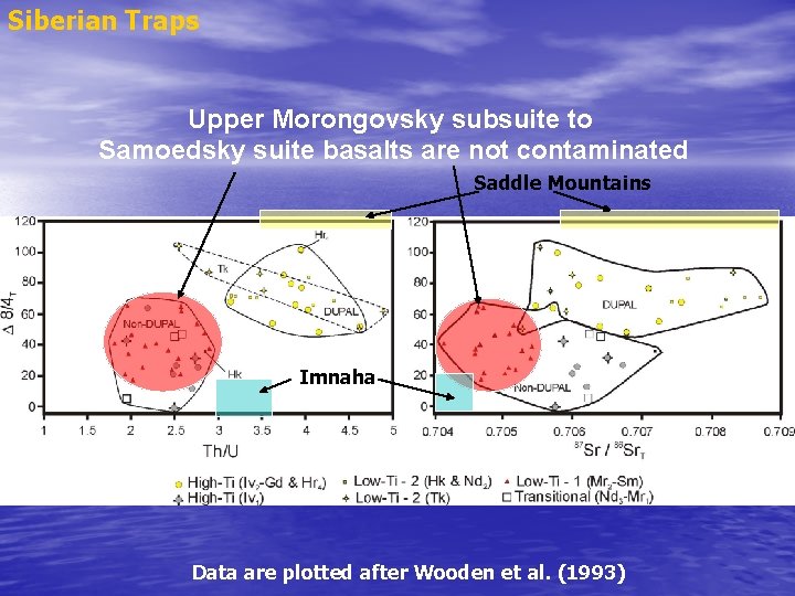 Siberian Traps Upper Morongovsky subsuite to Samoedsky suite basalts are not contaminated Saddle Mountains