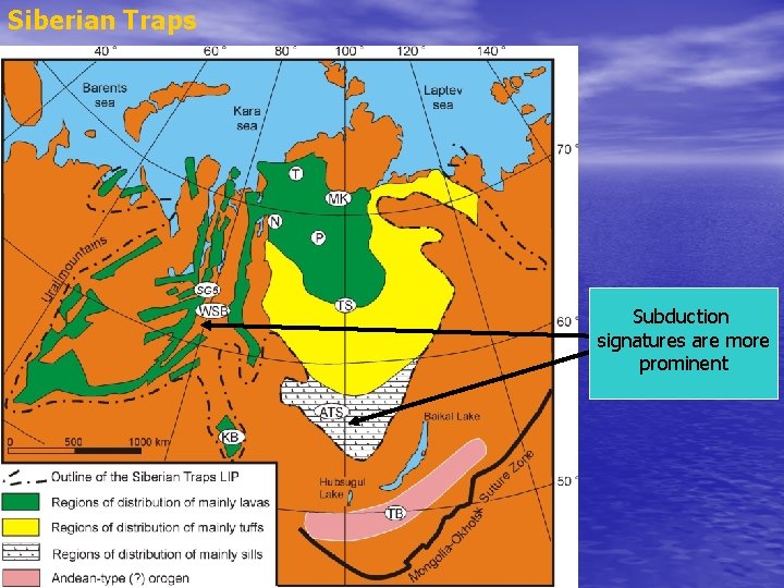 Siberian Traps Subduction signatures are more prominent 