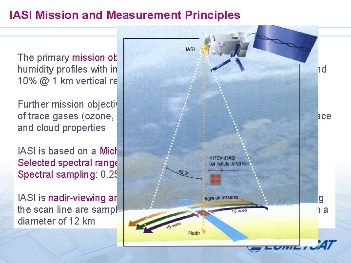 IASI Mission and Measurement Principles The primary mission objective is the provision of temperature