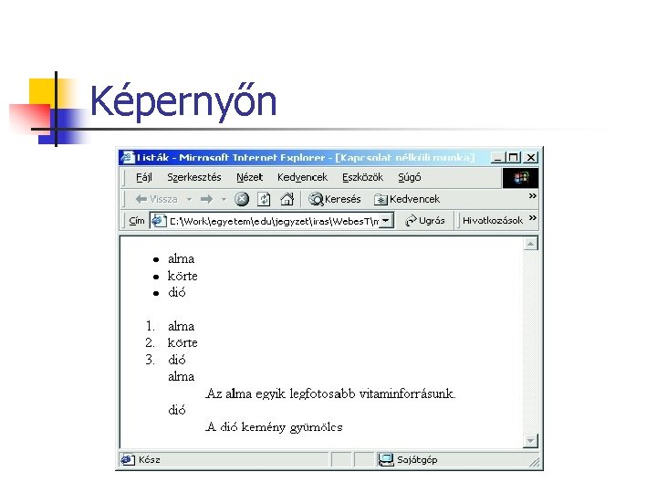 Képernyőn Képernyőn