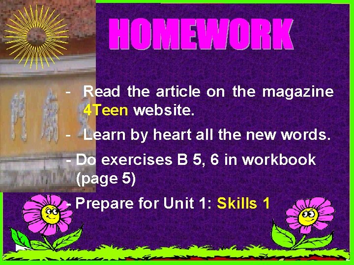 - Read the article on the magazine + 4 Teen website. - Learn by
