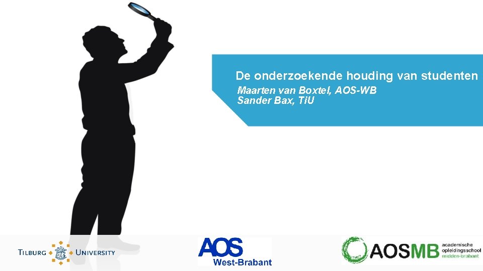 De onderzoekende houding van studenten Maarten van Boxtel, AOS-WB Sander Bax, Ti. U 