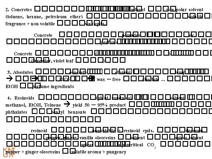 2. Concretes ������� solvent ���� non polar solvent (toluene, hexane, petroleum ether) ��������� volatile