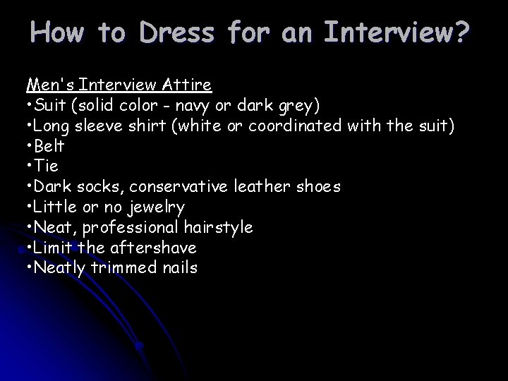How to Dress for an Interview? Men's Interview Attire • Suit (solid color -