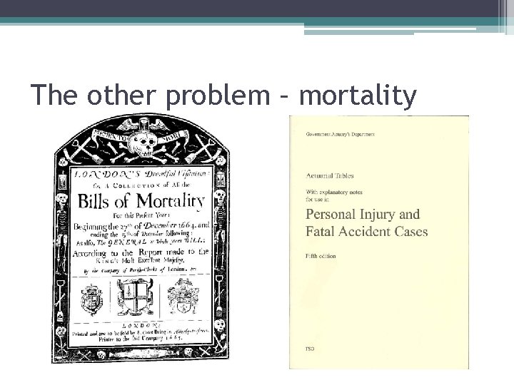 The other problem – mortality 