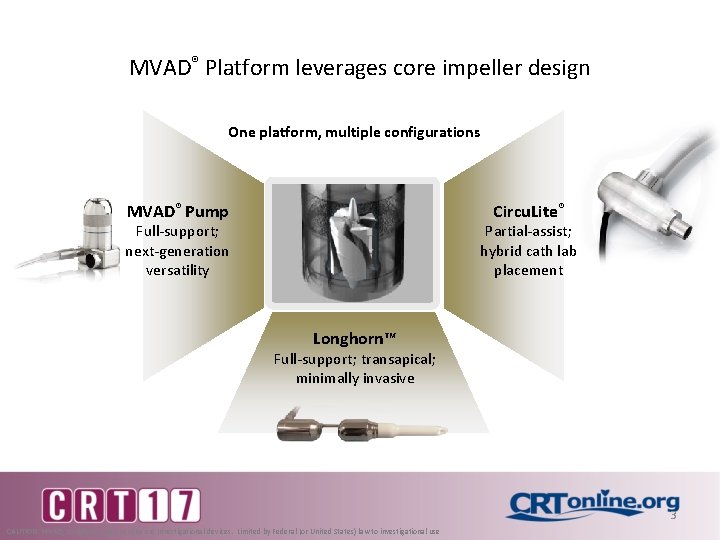 MVAD® Platform leverages core impeller design One platform, multiple configurations MVAD® Pump Circu. Lite®