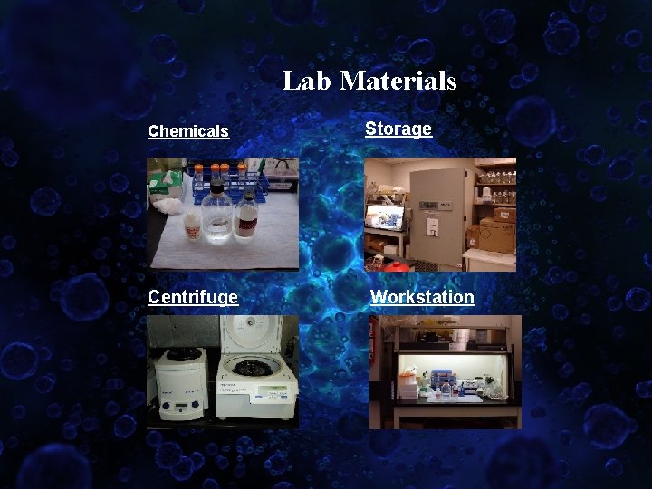 Lab Materials Chemicals Centrifuge Storage Workstation 