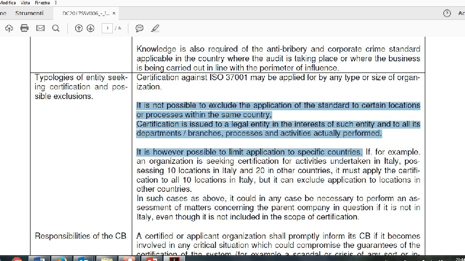 UNI ISO 37001: 2016 16 July-17 