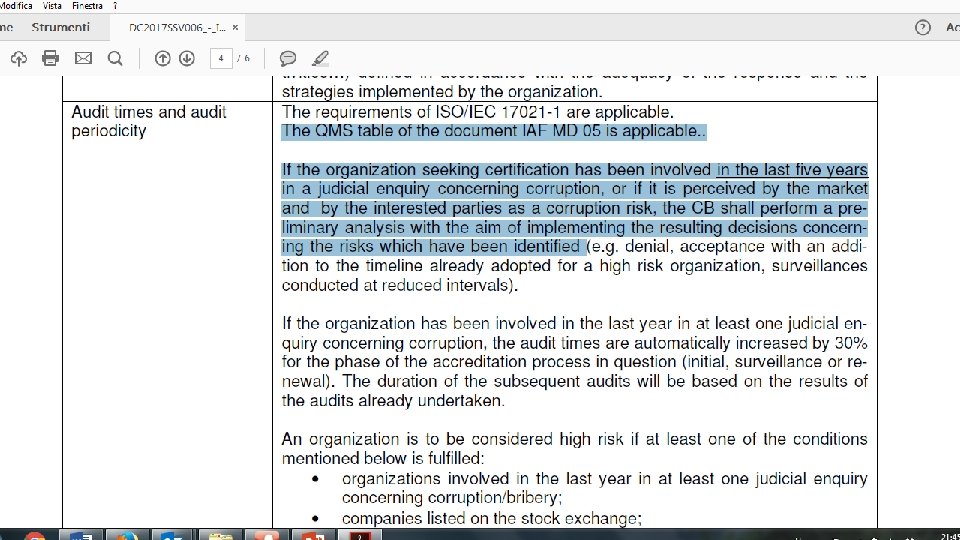 UNI ISO 37001: 2016 18 July-17 