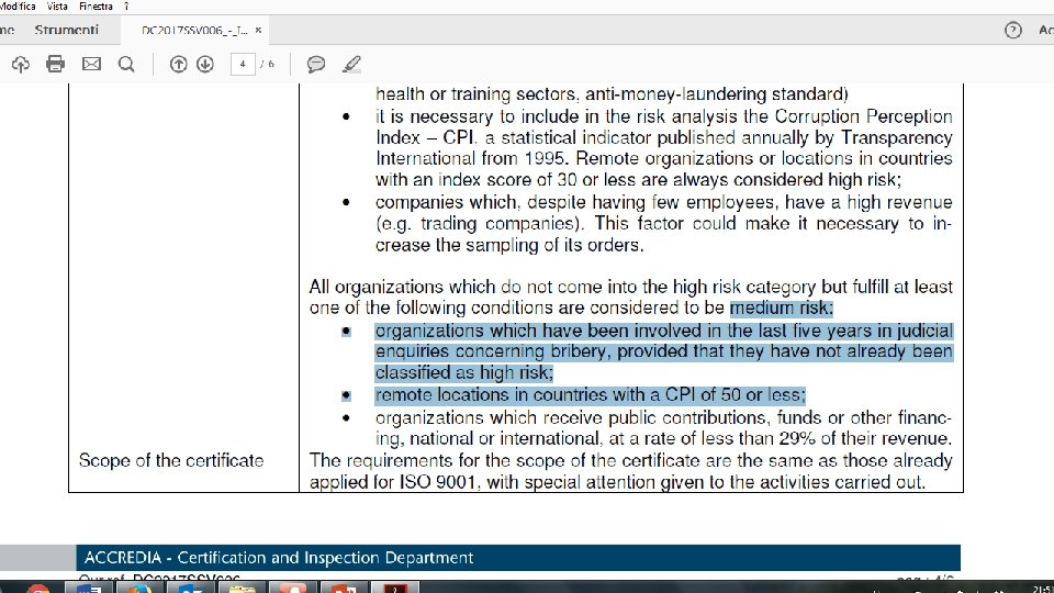 UNI ISO 37001: 2016 20 July-17 