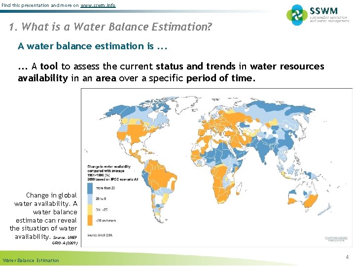 Find this presentation and more on www. sswm. info 1. What is a Water