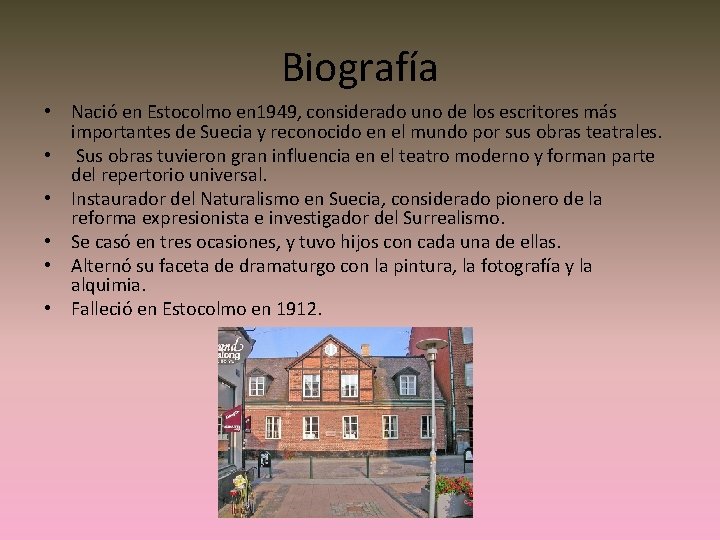 Biografía • Nació en Estocolmo en 1949, considerado uno de los escritores más importantes