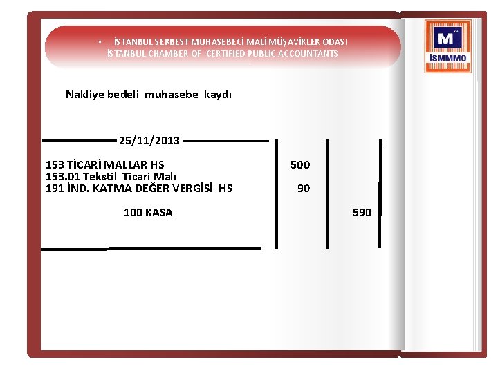  • İSTANBUL SERBEST MUHASEBECİ MALİ MÜŞAVİRLER ODASI İSTANBUL CHAMBER OF CERTIFIED PUBLIC ACCOUNTANTS