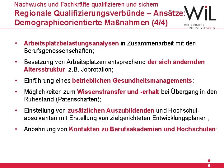 Nachwuchs und Fachkräfte qualifizieren und sichern Regionale Qualifizierungsverbünde – Ansätze: Hier steht die Überschrift