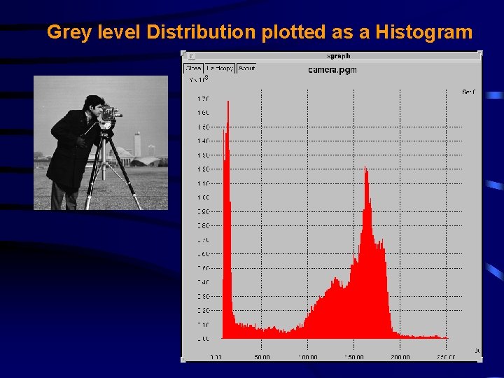 Grey level Distribution plotted as a Histogram 