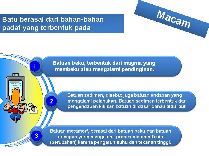 Batu berasal dari bahan-bahan padat yang terbentuk pada permukaan bumi 1 Batuan beku, terbentuk