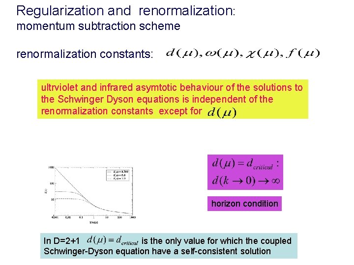 Regularization and renormalization: momentum subtraction scheme renormalization constants: ultrviolet and infrared asymtotic behaviour of