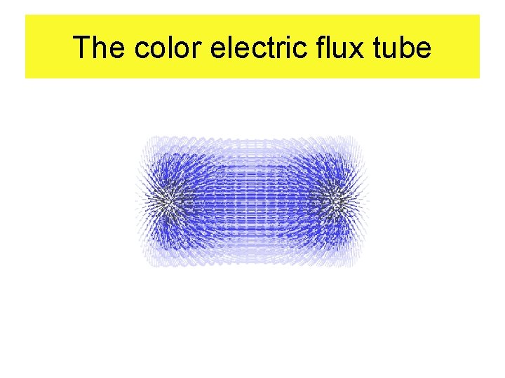 The color electric flux tube 
