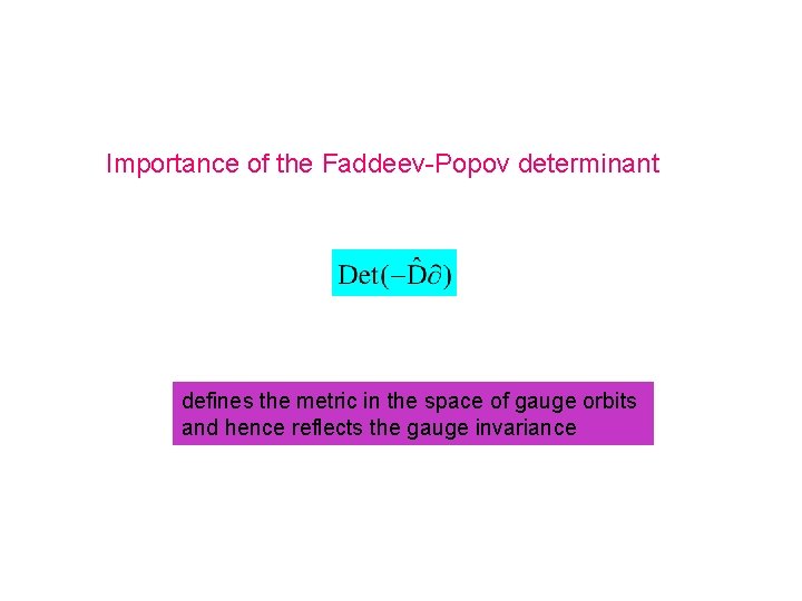 Importance of the Faddeev-Popov determinant defines the metric in the space of gauge orbits