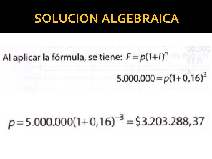 SOLUCION ALGEBRAICA 