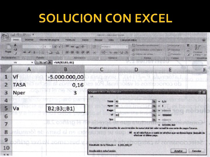 SOLUCION CON EXCEL 