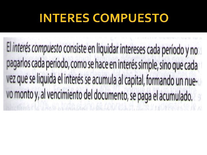 INTERES COMPUESTO 