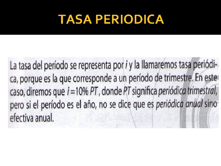 TASA PERIODICA 