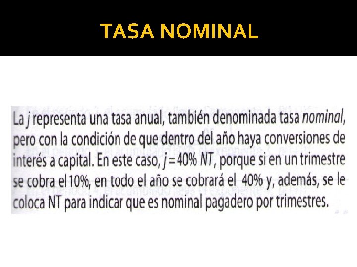 TASA NOMINAL 