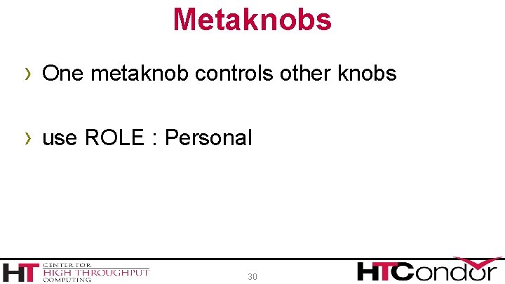 Metaknobs › One metaknob controls other knobs › use ROLE : Personal 30 