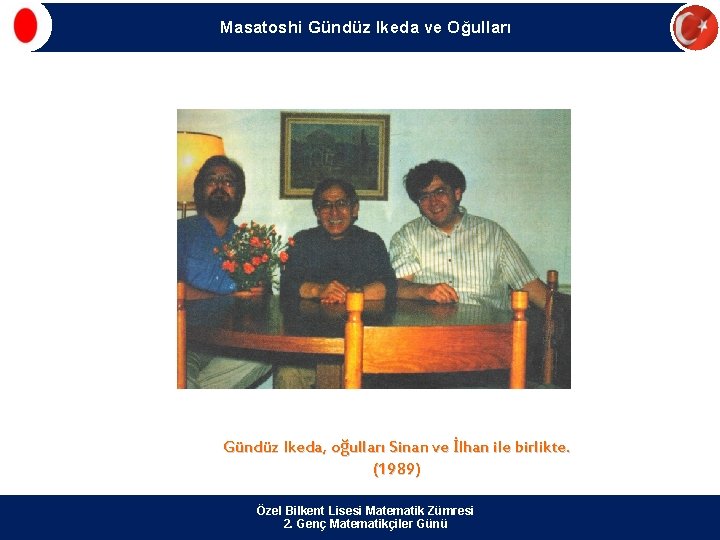 Masatoshi Gündüz Ikeda ve Oğulları Gündüz Ikeda, oğulları Sinan ve İlhan ile birlikte. (1989)