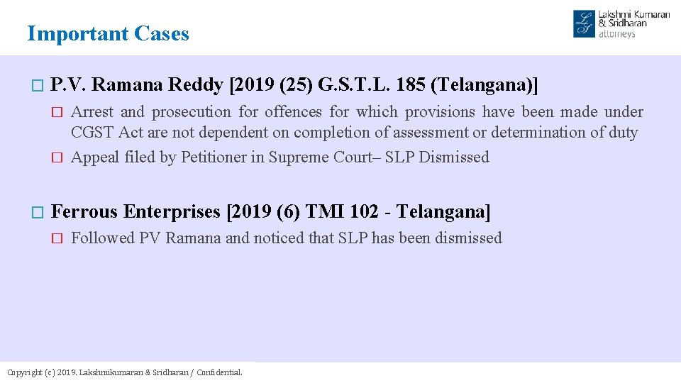 Important Cases � P. V. Ramana Reddy [2019 (25) G. S. T. L. 185