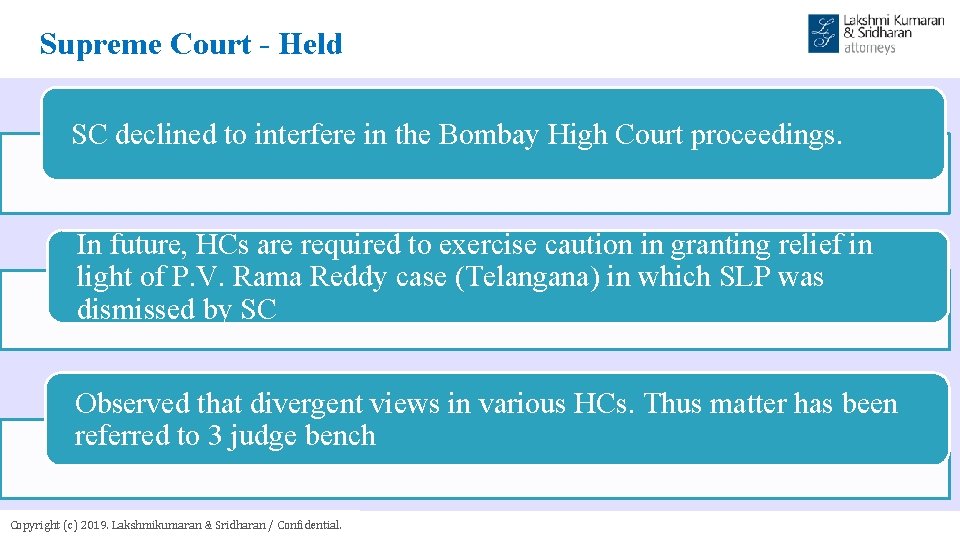 Supreme Court - Held SC declined to interfere in the Bombay High Court proceedings.
