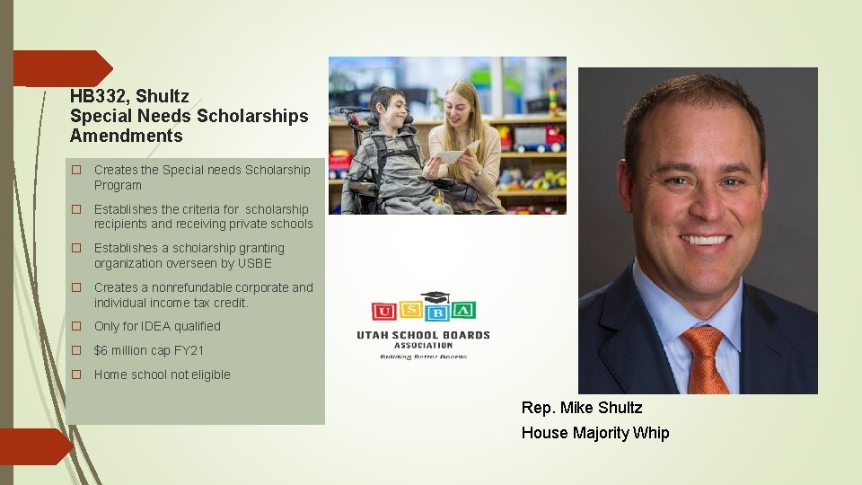 HB 332, Shultz Special Needs Scholarships Amendments � Creates the Special needs Scholarship Program