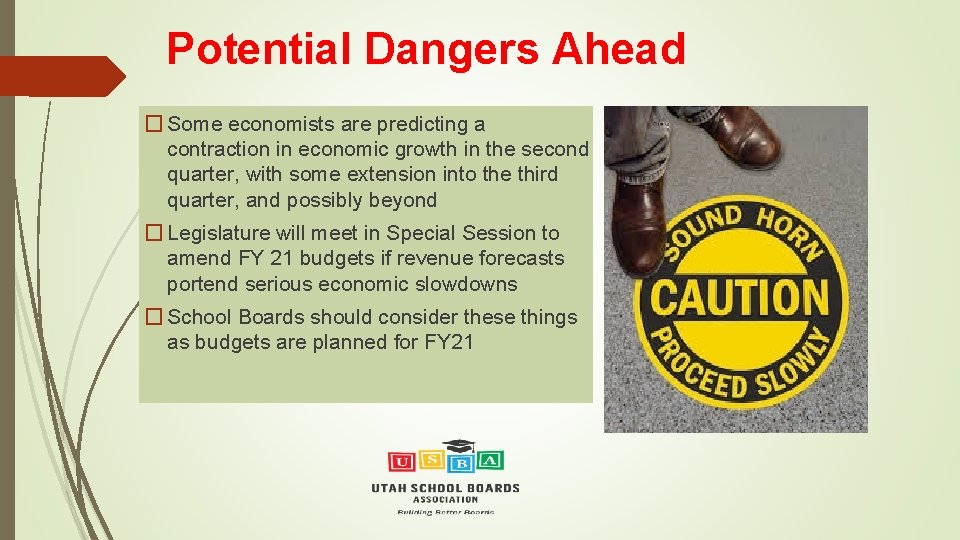 Potential Dangers Ahead � Some economists are predicting a contraction in economic growth in