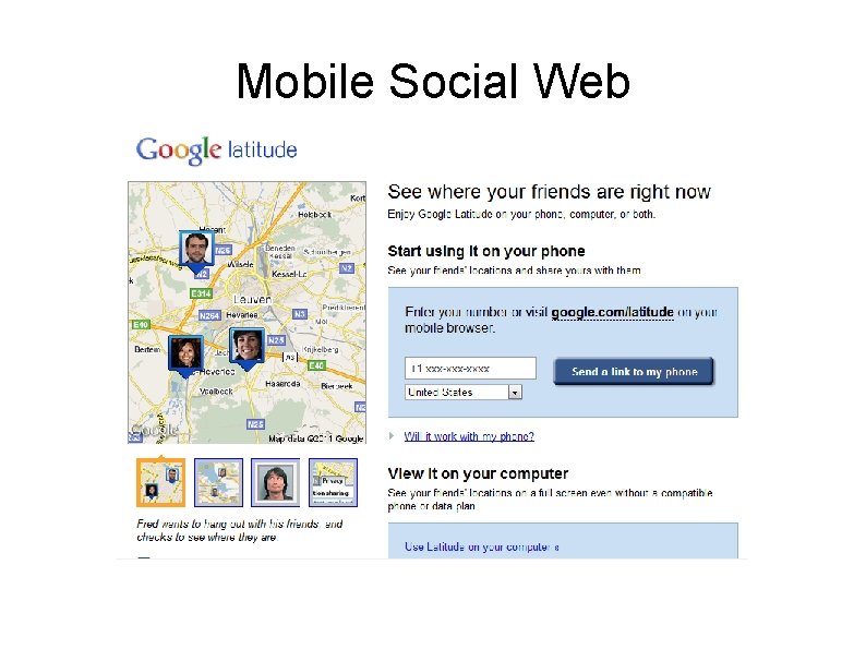 Mobile Social Web Mobile Social Web
