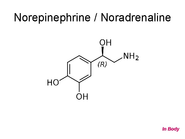 Norepinephrine / Noradrenaline In Body 
