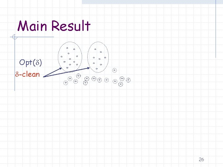 Main Result Opt( ) -clean 26 