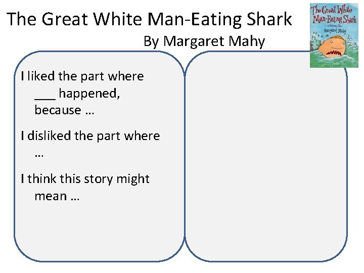 The Great White Man-Eating Shark By Margaret Mahy I liked the part where ___