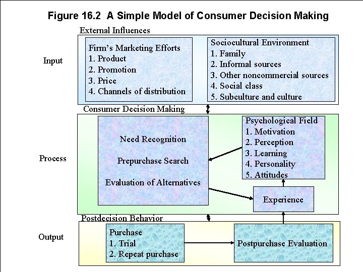 Figure 16. 2 A Simple Model of Consumer Decision Making External Influences Input Firm’s