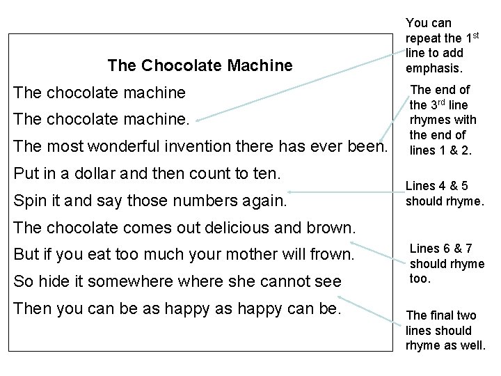 The Chocolate Machine The chocolate machine. The most wonderful invention there has ever been.