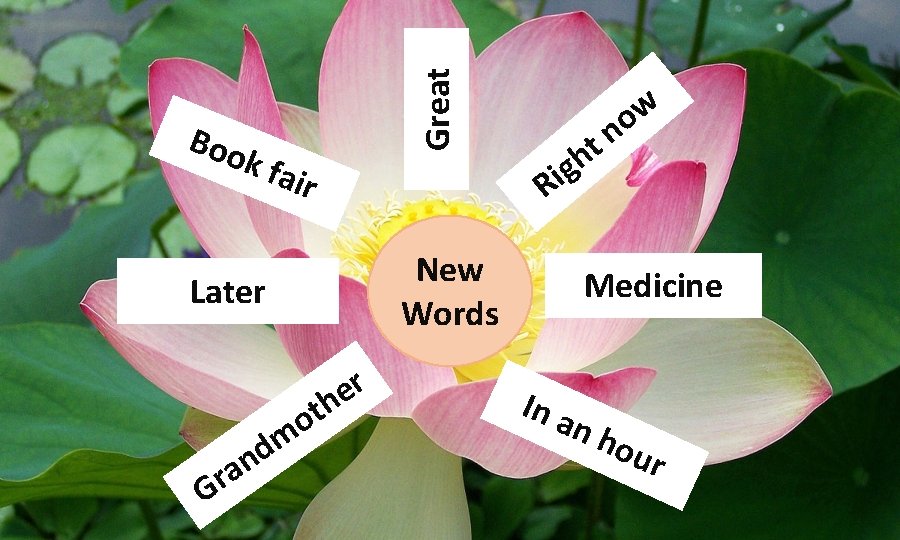 Great Boo k fa ir R New Words Later r e th o m