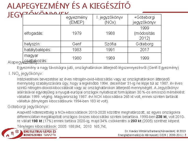 ALAPEGYEZMÉNY ÉS A KIEGÉSZÍTŐ JEGYZŐKÖNYVEKegyezmény I. jegyzőkönyv elfogadás: helyszín: hatálybalépés: magyar csatlakozás: Alapegyezmény: (EMEP)