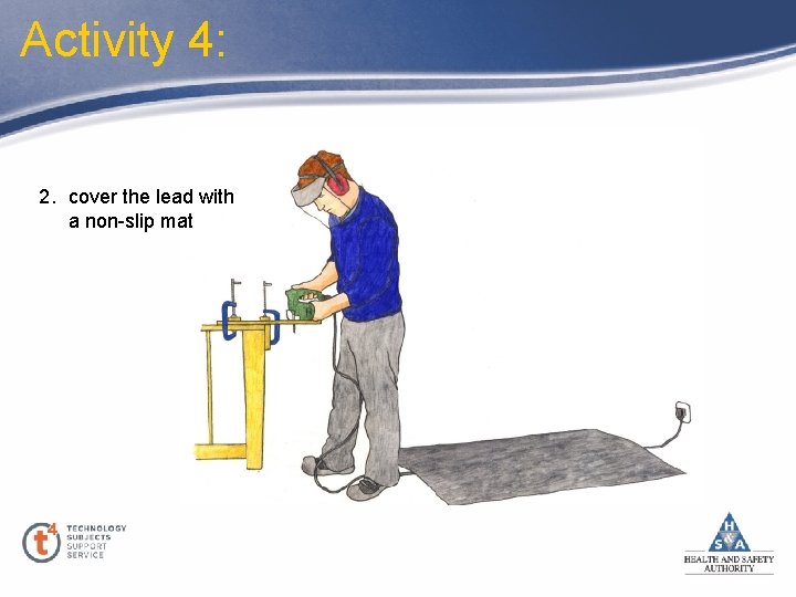 Activity 4: 2. cover the lead with a non-slip mat 
