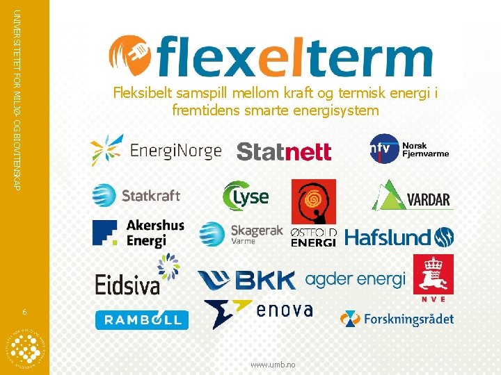 UNIVERSITETET FOR MILJØ- OG BIOVITENSKAP Fleksibelt samspill mellom kraft og termisk energi i fremtidens