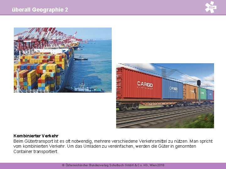 überall Geographie 2 Bohrturm Pumpe Kombinierter Verkehr Beim Gütertransport ist es oft notwendig, mehrere