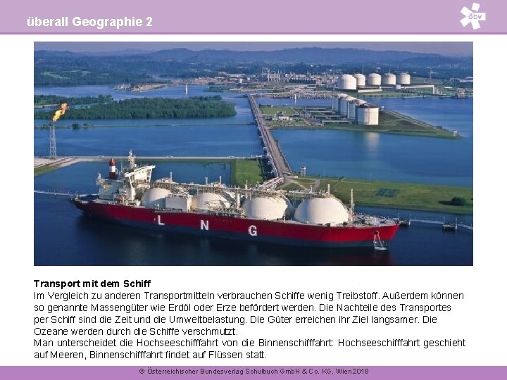 überall Geographie 2 Pumpe Transport mit dem Schiff Im Vergleich zu anderen Transportmitteln verbrauchen