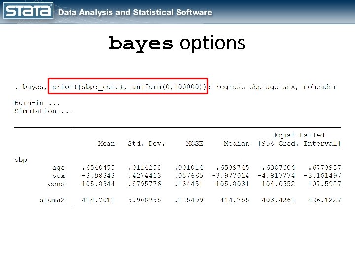 bayes options 