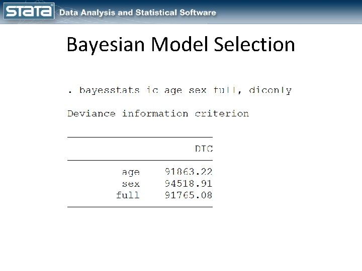 Bayesian Model Selection 