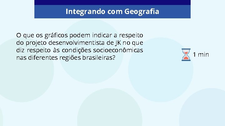 Integrando com Geografia O que os gráficos podem indicar a respeito do projeto desenvolvimentista